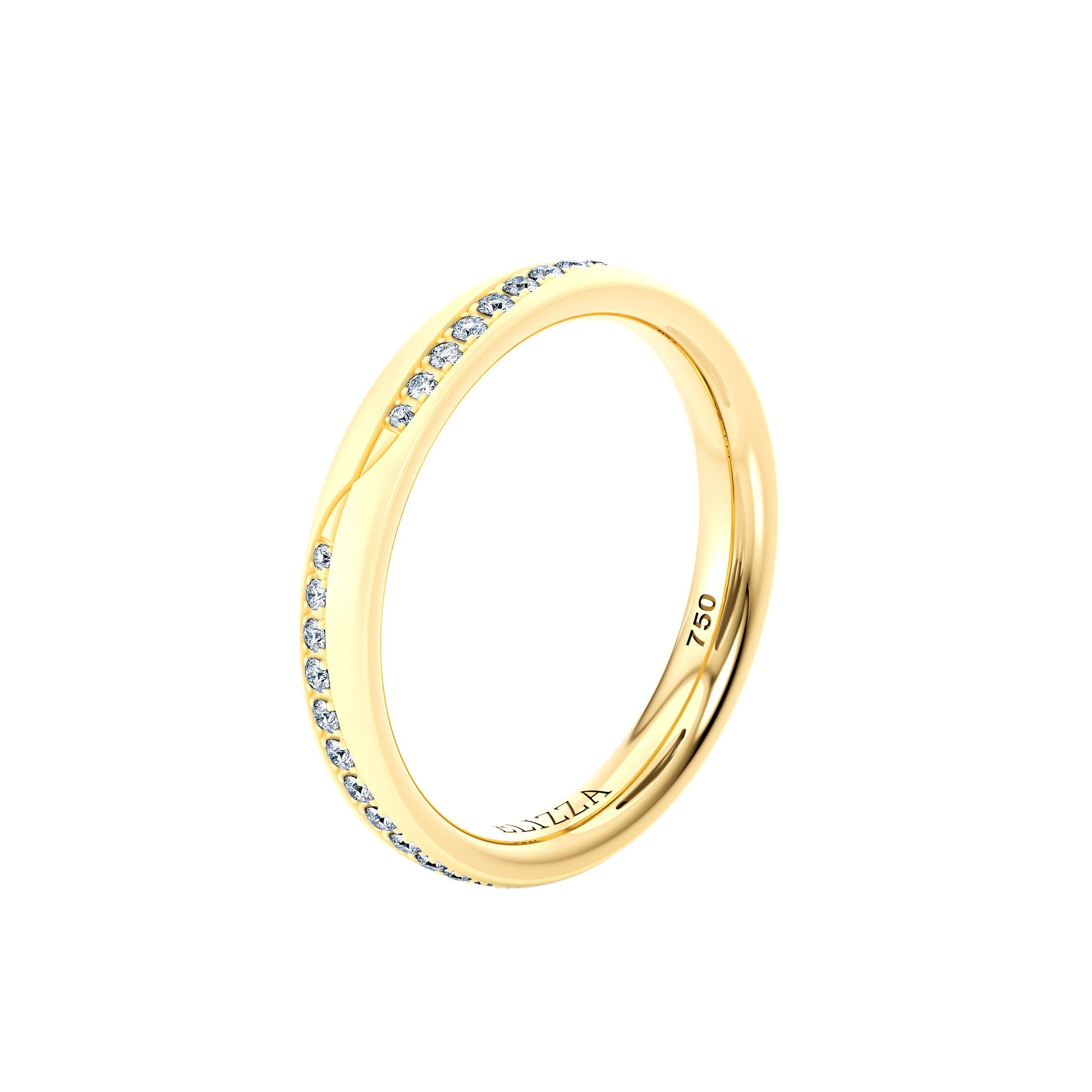 Wedding ring Enno - Matte - For her - 3mm - 18K Yellow Gold 2